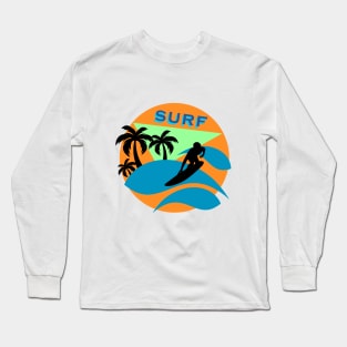 surfing on the sea Long Sleeve T-Shirt